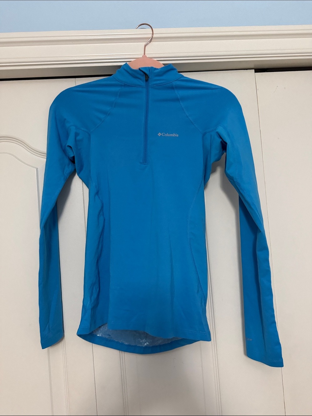 Columbia Bright Blue Half-Zip Performance Top